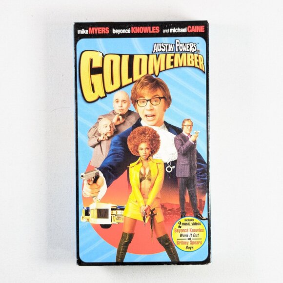 3/$15 2002 AUSTIN POWERS Goldmember VHS movie, classic tape Beyoncé Mike Myers - Picture 1 of 8